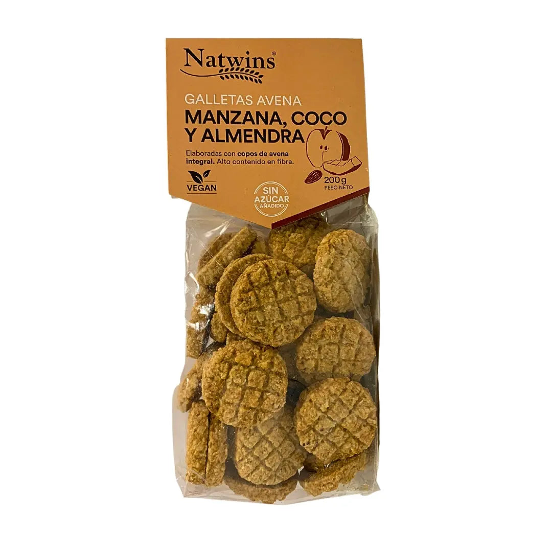 Galletas de avena con manzana, coco y almendra sin azúcar Mantequerías Bravo