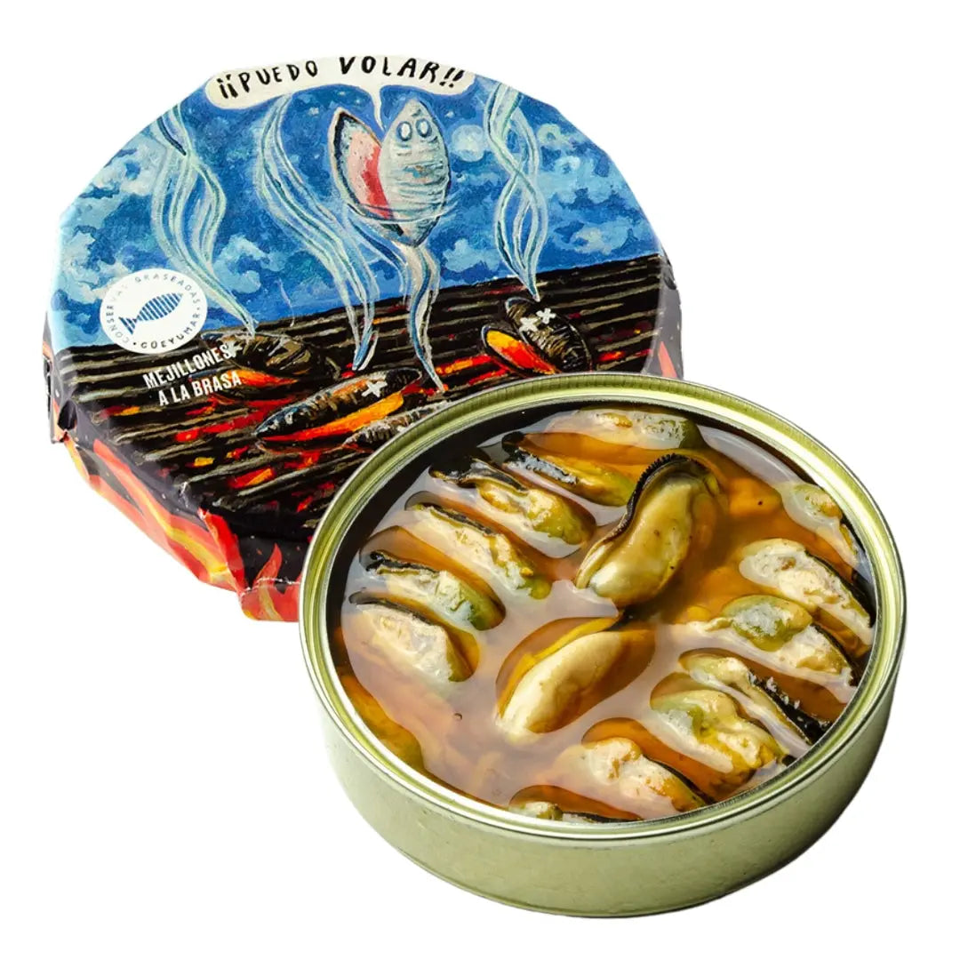 Mejillones a la Brasa en Escabeche Güeyu Mar 150 g Conservas Güeyu Mar