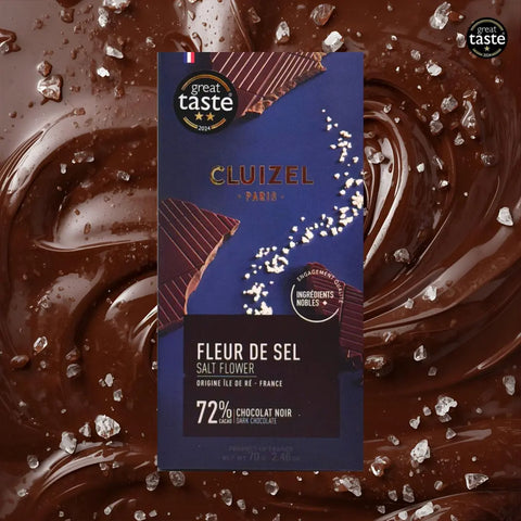Tableta de Chocolate Oscuro 72% con Flor de Sal Cluizel Paris 70 g Michel Cluizel