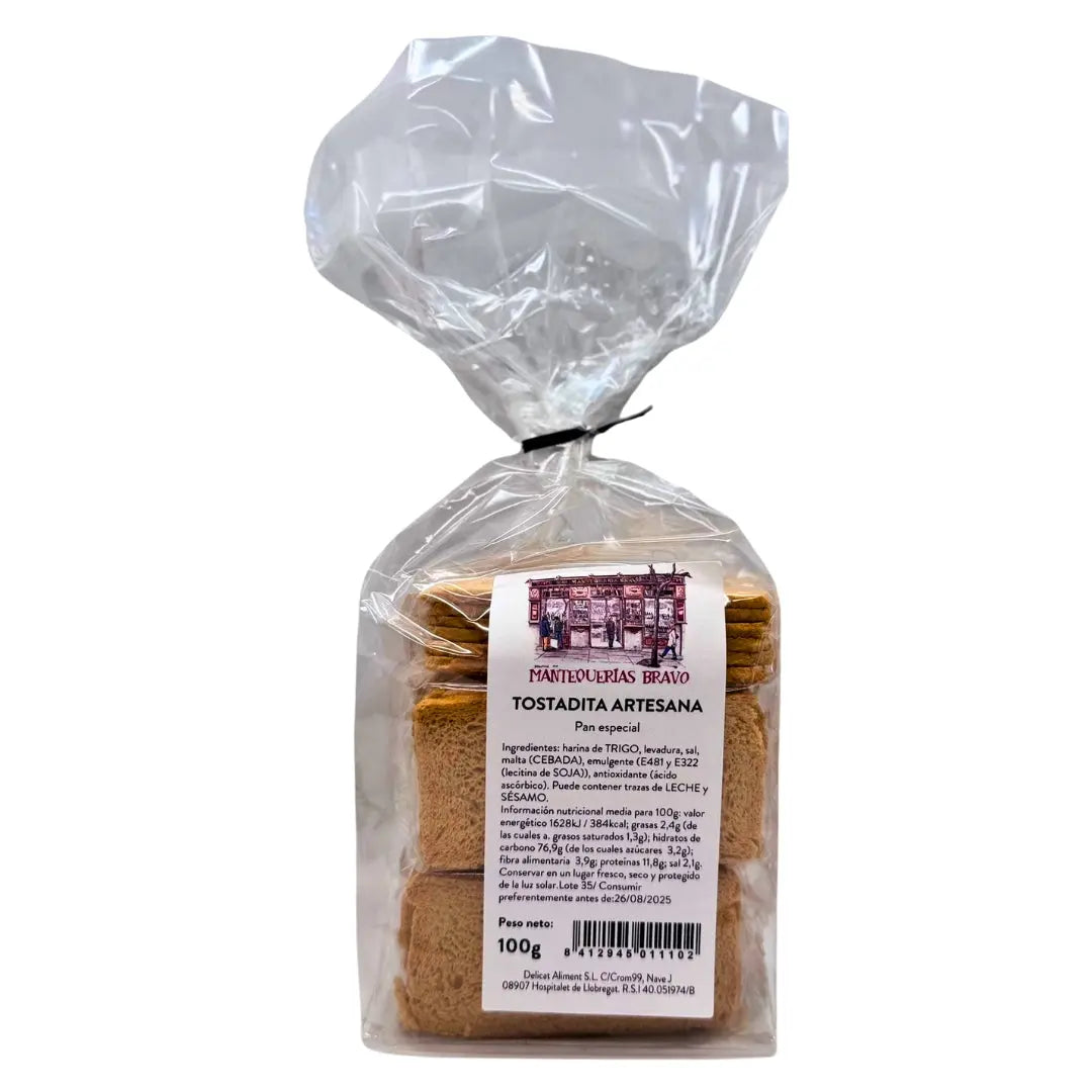 Tostadita Artesana Pan Especial Bravo 1931. 100 g Mantequerías Bravo