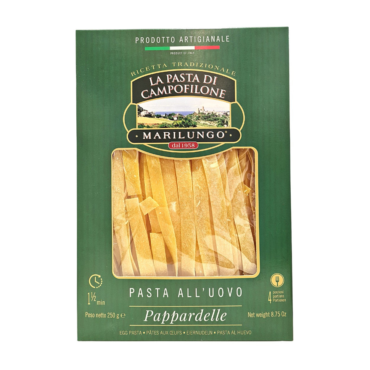 Campofilone Pappardelle en dos bandejas. 250 g Marilungo