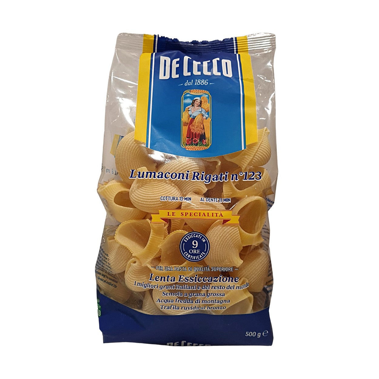 De Cecco Lumaconi Rigati. 500 g De Cecco