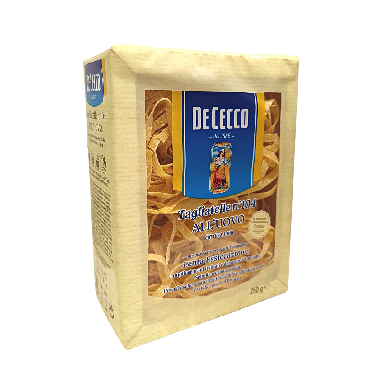 De Cecco Tagliatelle al huevo. 250 g De Cecco
