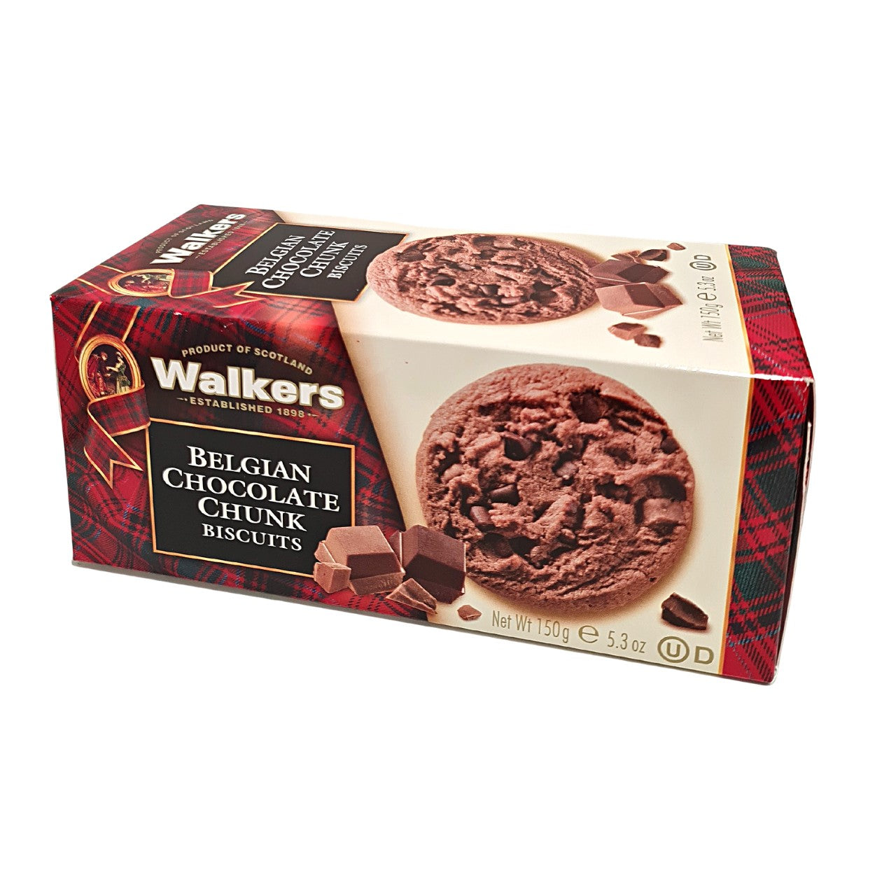 Galletas con Trozos de Chocolate Belga. 150 g Walkers
