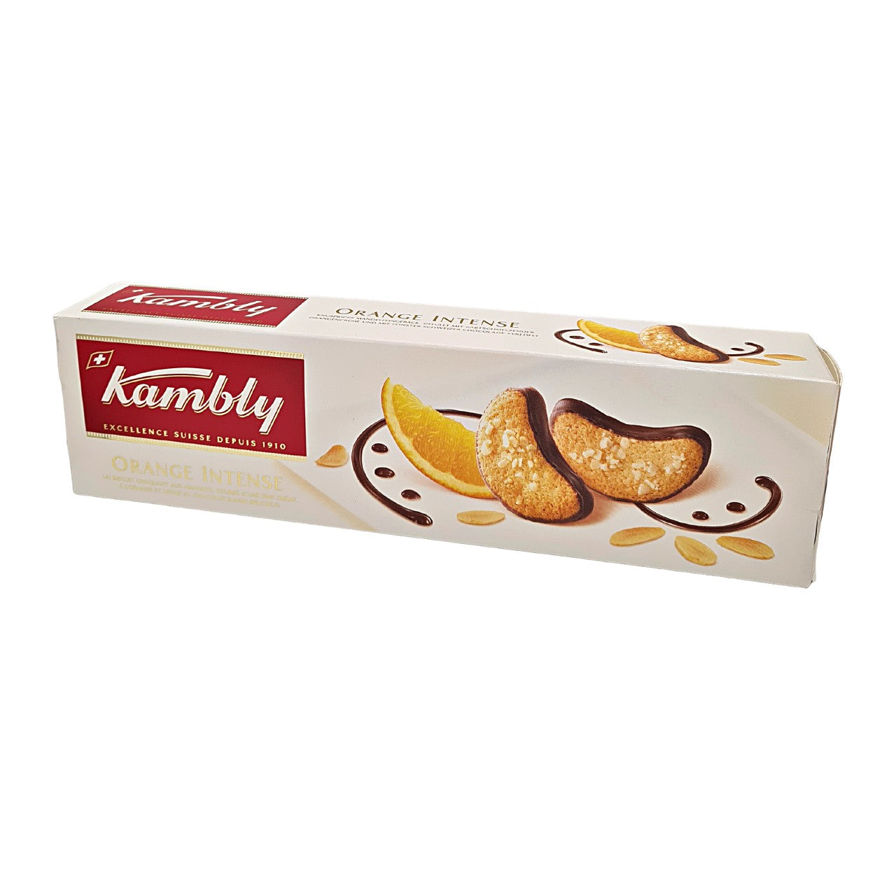 Galletas de Almendras con Crema de Naranja y Chocolate Suizo. 100 g Kambly
