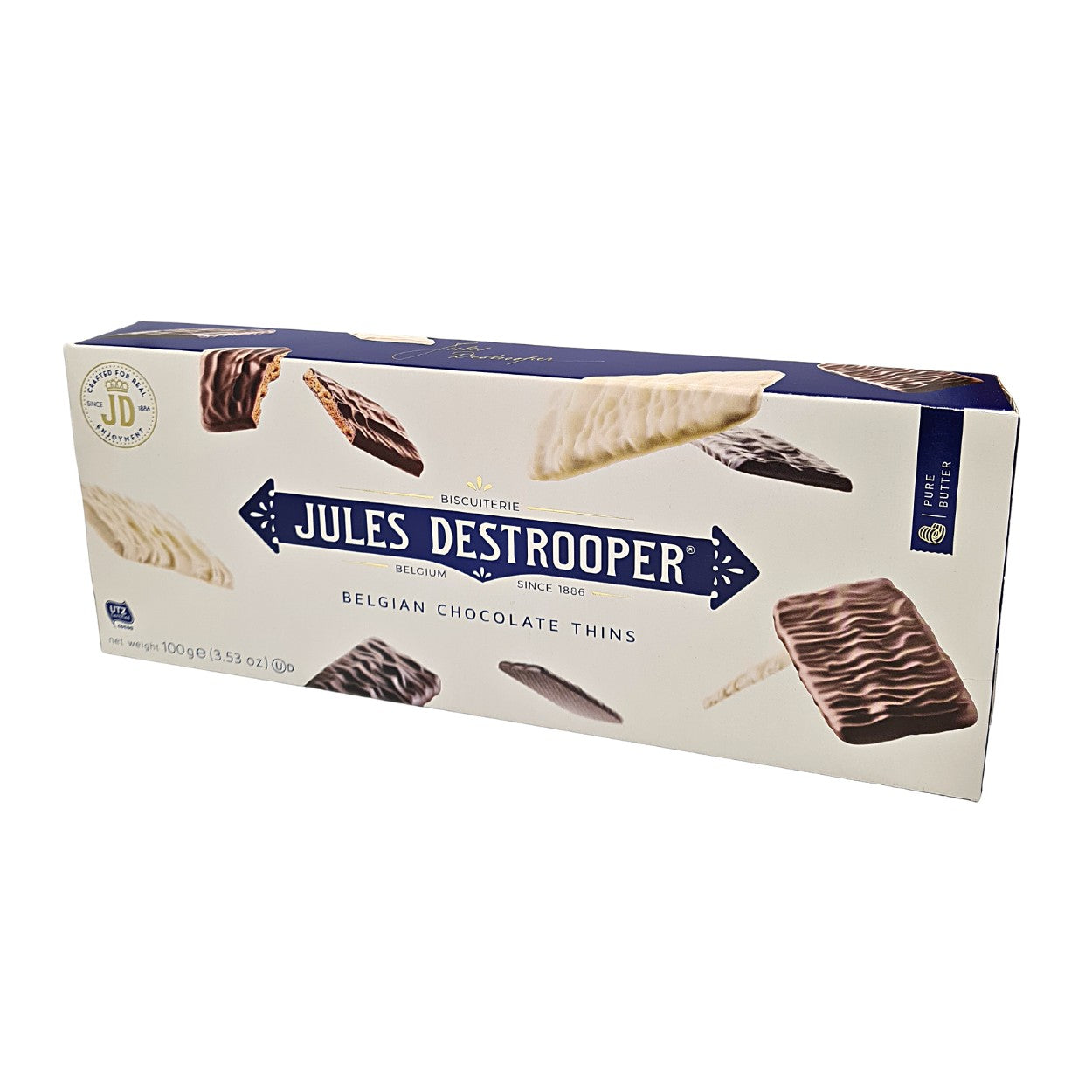 Galletas de mantequilla con Chocolate. 100 g Biscuiterie Jules Destrooper