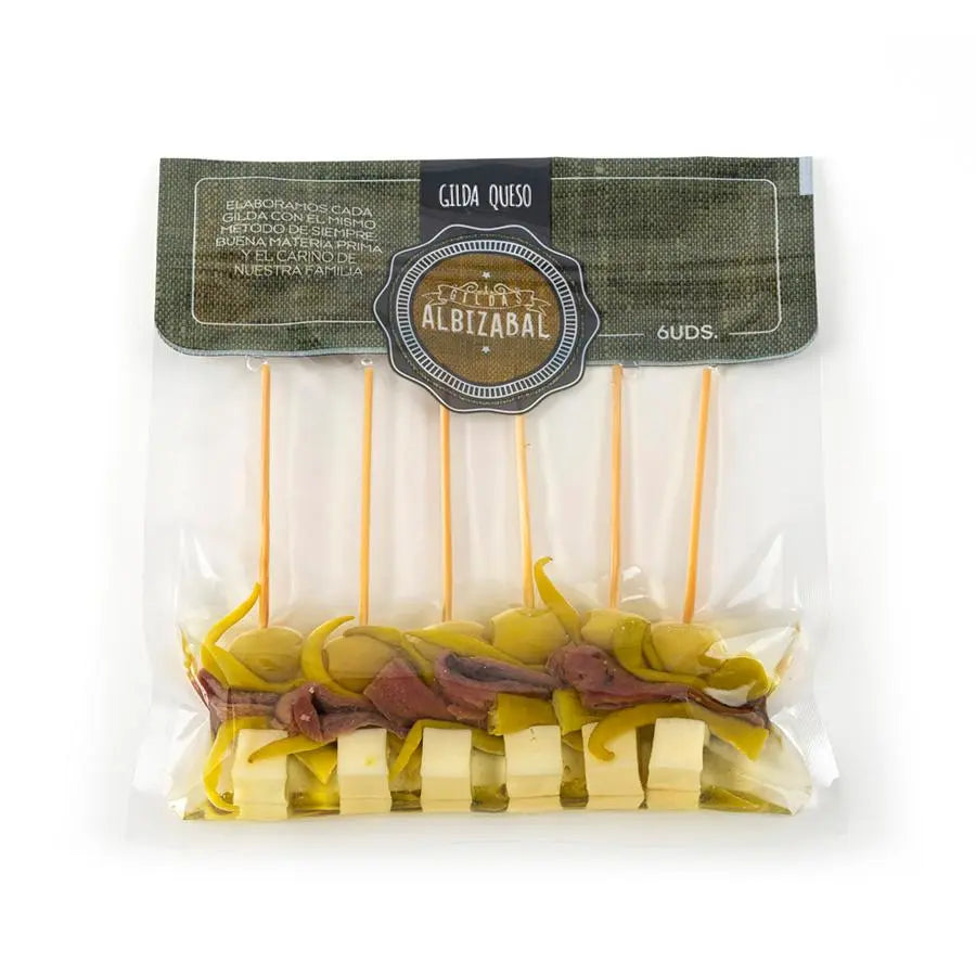 Gildas Clásicas con Queso Albizábal 6 piezas. Albizábal