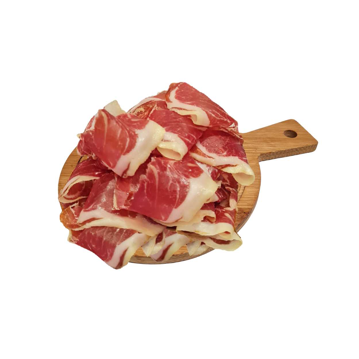 Jamón Ibérico de Bellota cortado con máquina. Sobre de 100 g Bravo1931