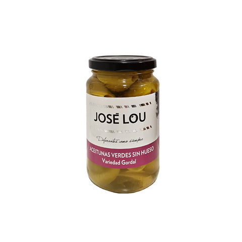 Jose Lou Aceitunas Verdes sin Hueso. 355 g Hijos de José Lou S.A.
