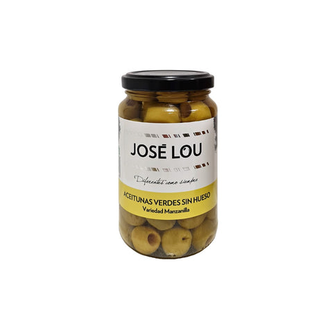 Jose Lou Aceitunas Verdes sin Hueso. 370 g Hijos de José Lou S.A.
