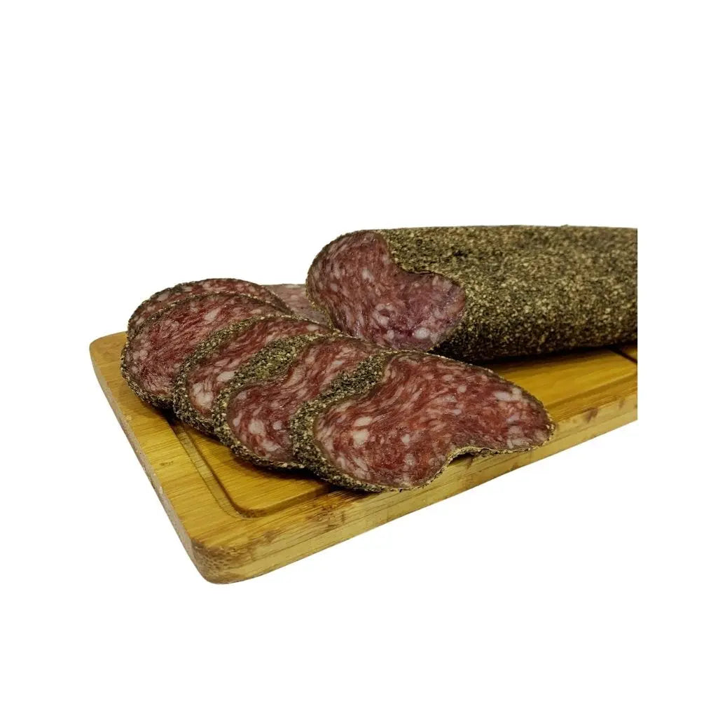 Salchichón con Pimienta Pieza. 300 g Casa Riera ordeix