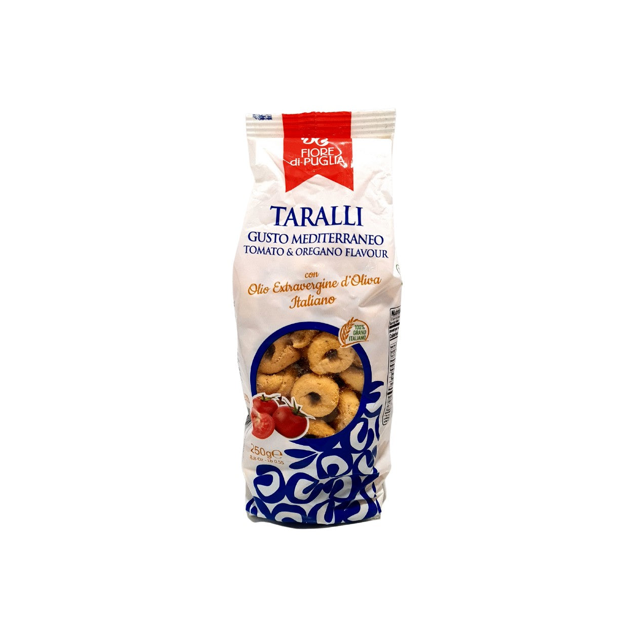 Taralli al Estilo Mediterráneo. 250 g Fiore di Puglia