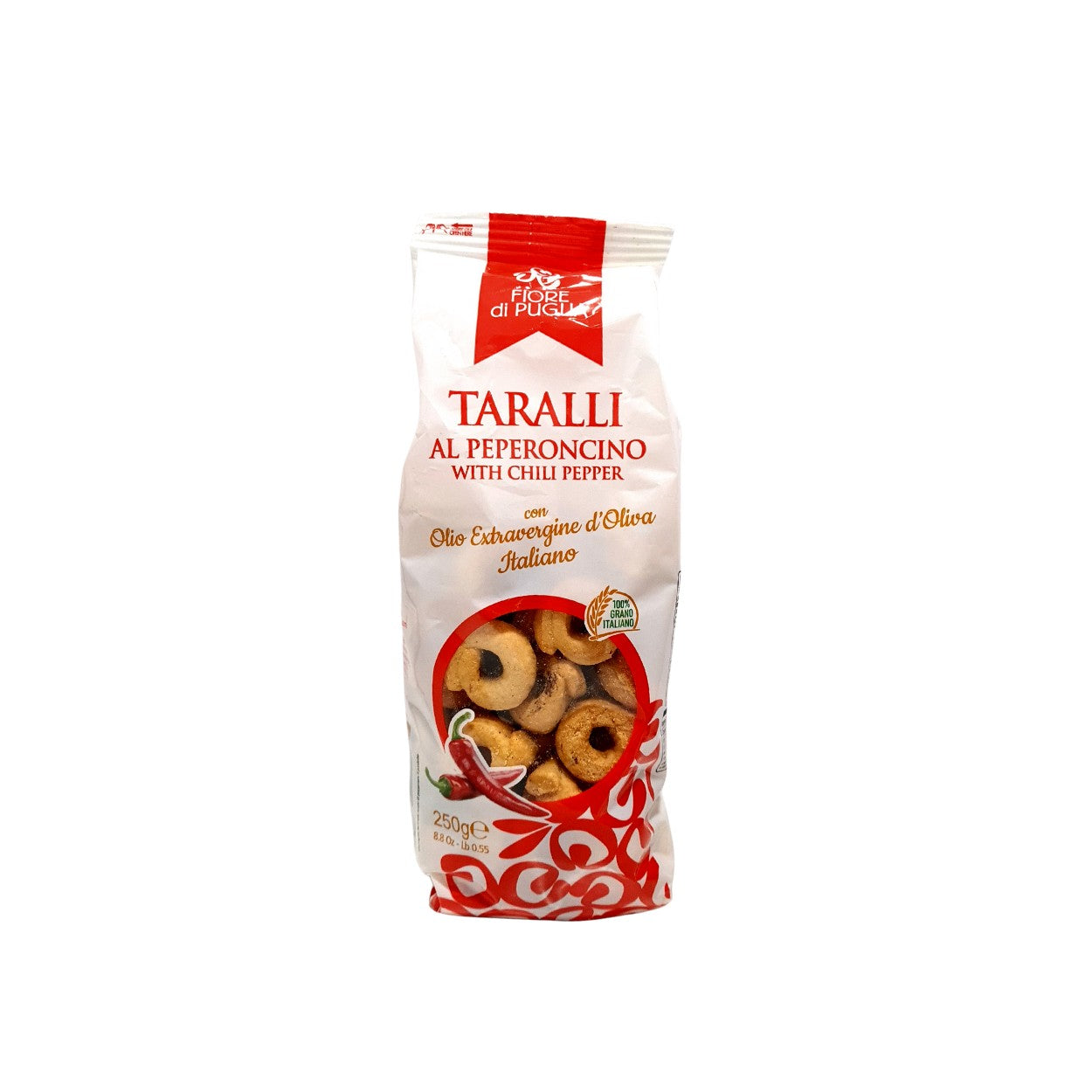 Taralli con Pepperoncino. 250 g Fiore di Puglia