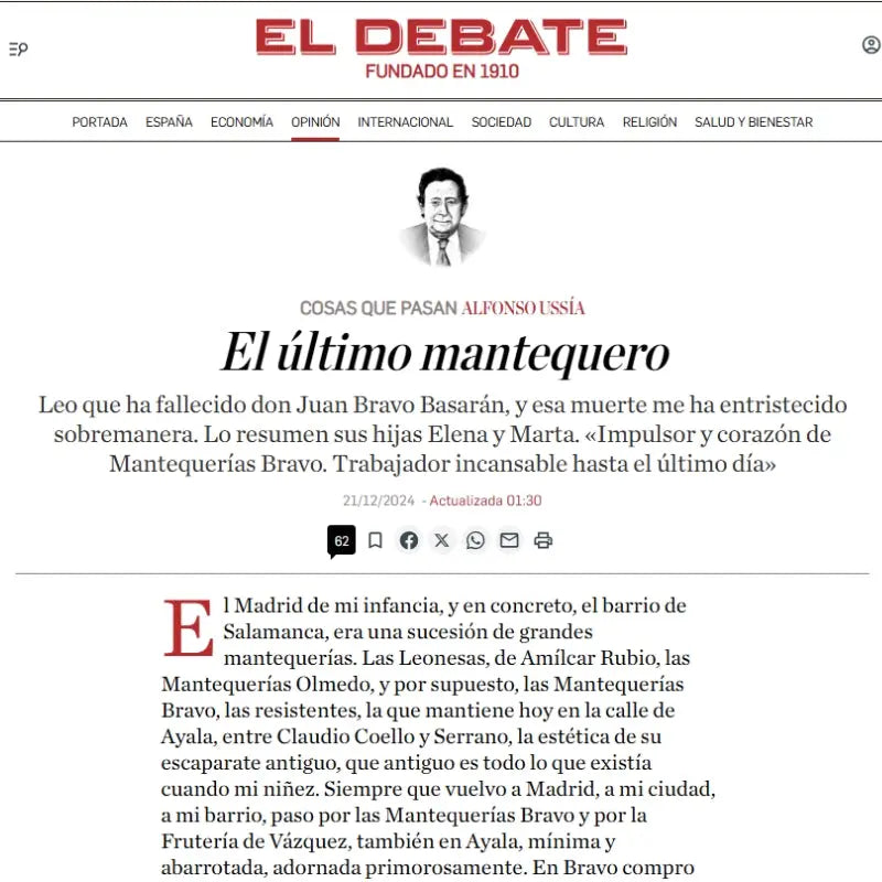 Recordando a Juan Bravo: El Último Mantequero