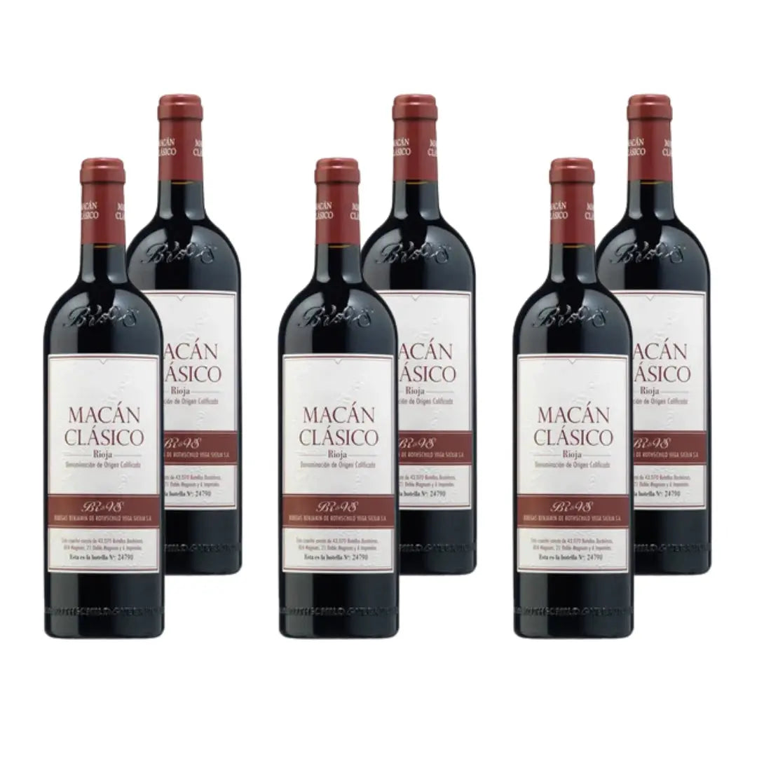 Caja de Macán Clásico Vino Tinto (6 Botellas) Bodegas Vega Sicilia