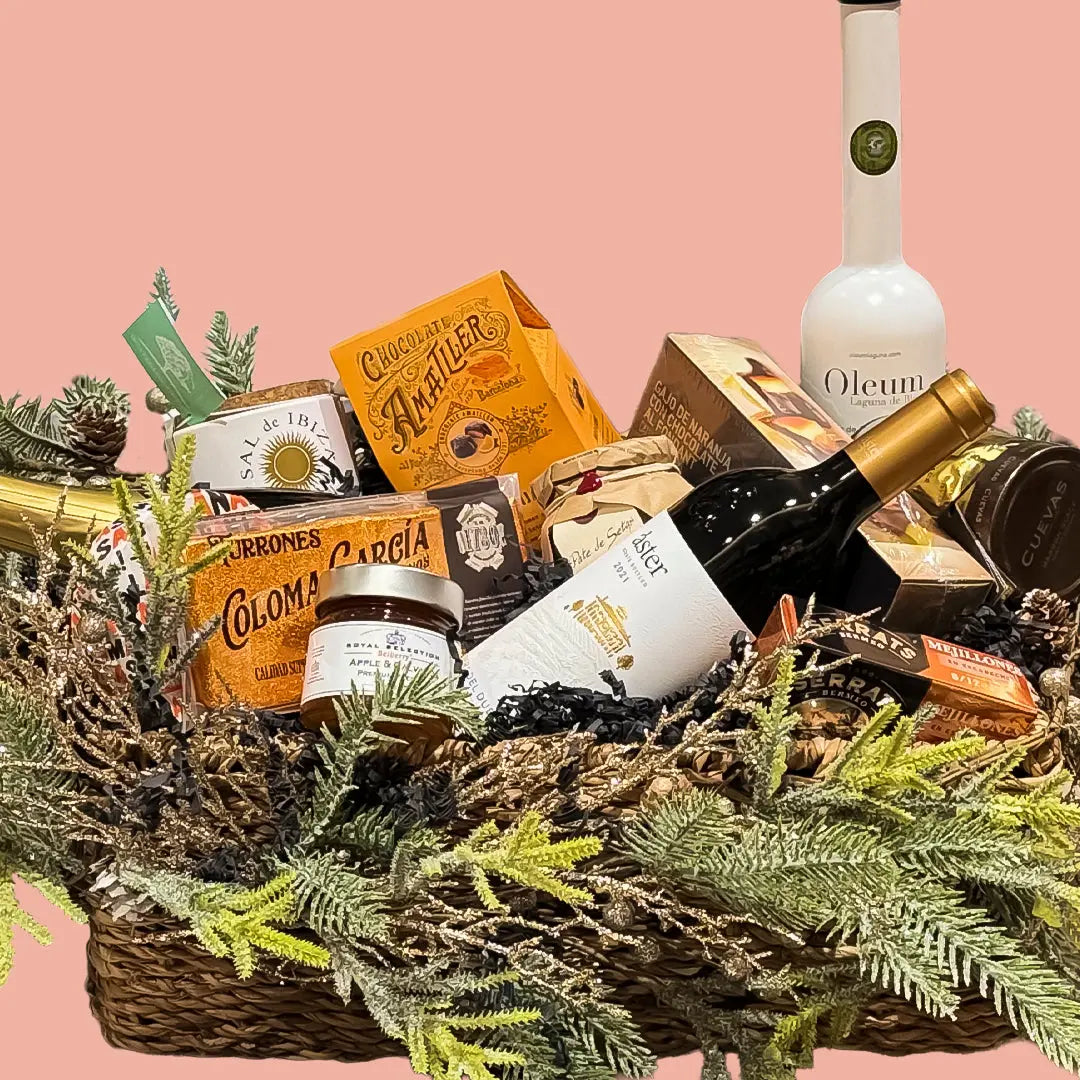 Cesta de Regalo Gourmet Básicos de Navidad Mantequerías Bravo