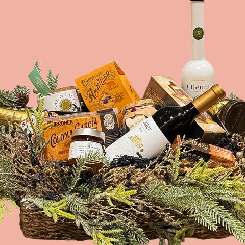 Cesta de Regalo Gourmet Básicos de Navidad Mantequerías Bravo
