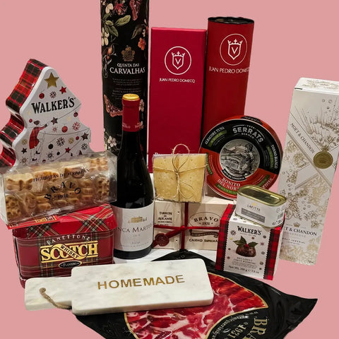 Cesta de Regalo Gourmet Brindis de Navidad Mantequerías Bravo