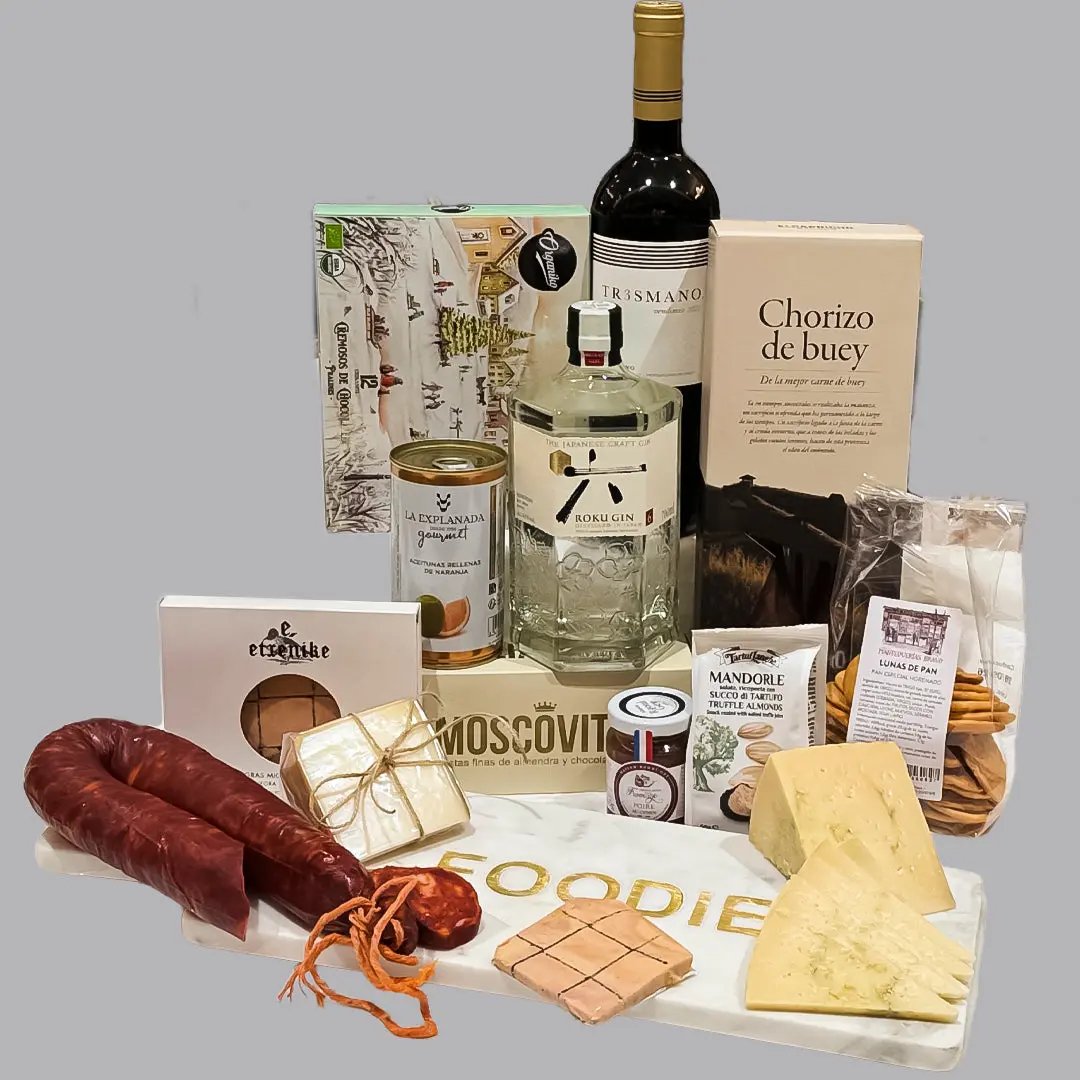 Cesta de Regalo Gourmet Foodie Mantequerías Bravo