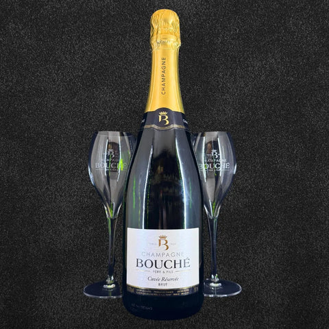 Champán Bouché Cuvée Réservée Brut + 2 copas de cristal Bouché Père & Fils