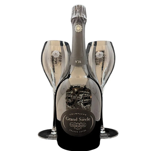 Champán Laurent Perrier Grand Siècle Nº 25 + 2 copas de cristal Laurent Perrier