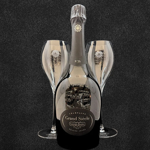 Champán Laurent Perrier Grand Siècle Nº 25 + 2 copas de cristal Laurent Perrier