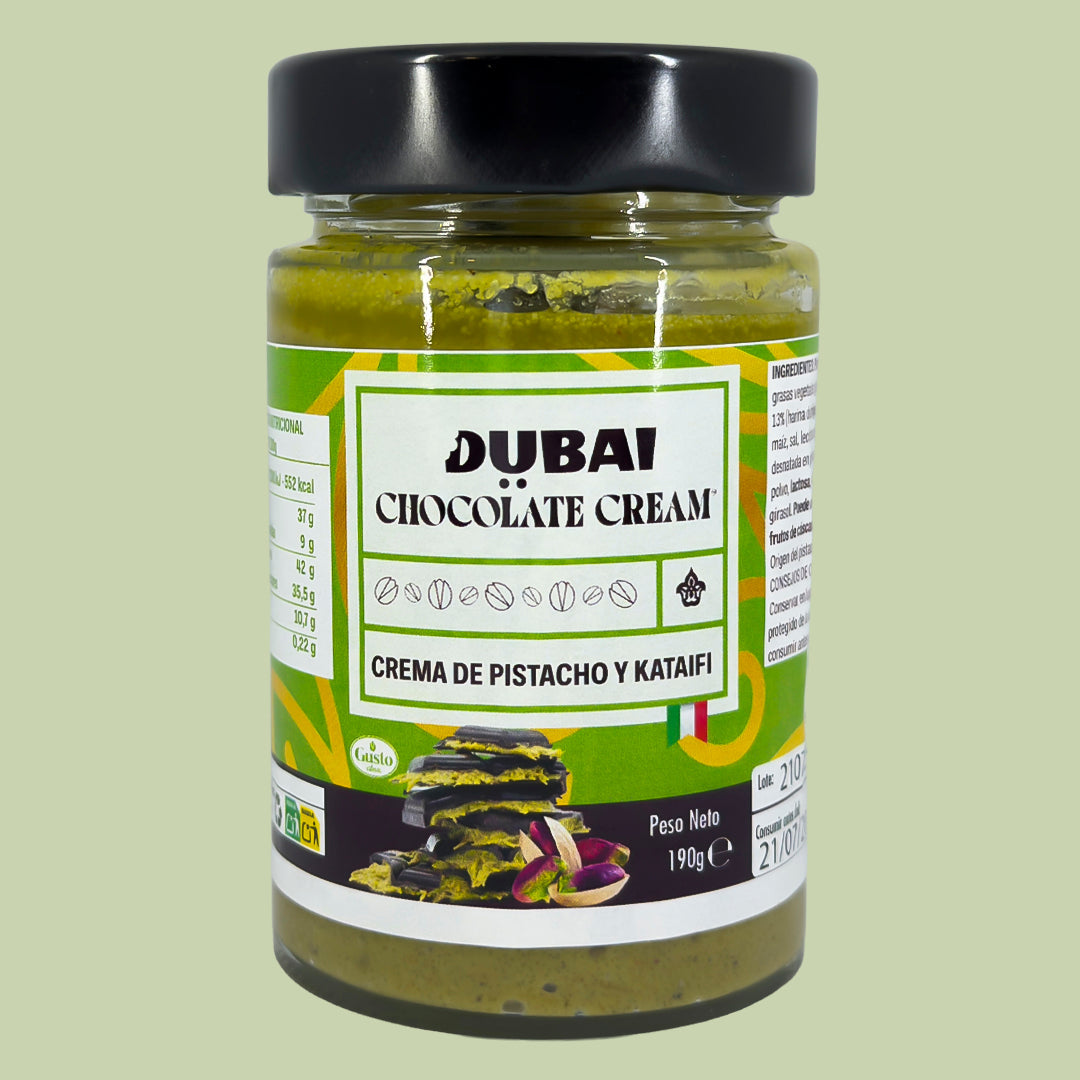 Crema de Chocolate Dubai con Pistacho y Kataifi 190 g Gusto Etna