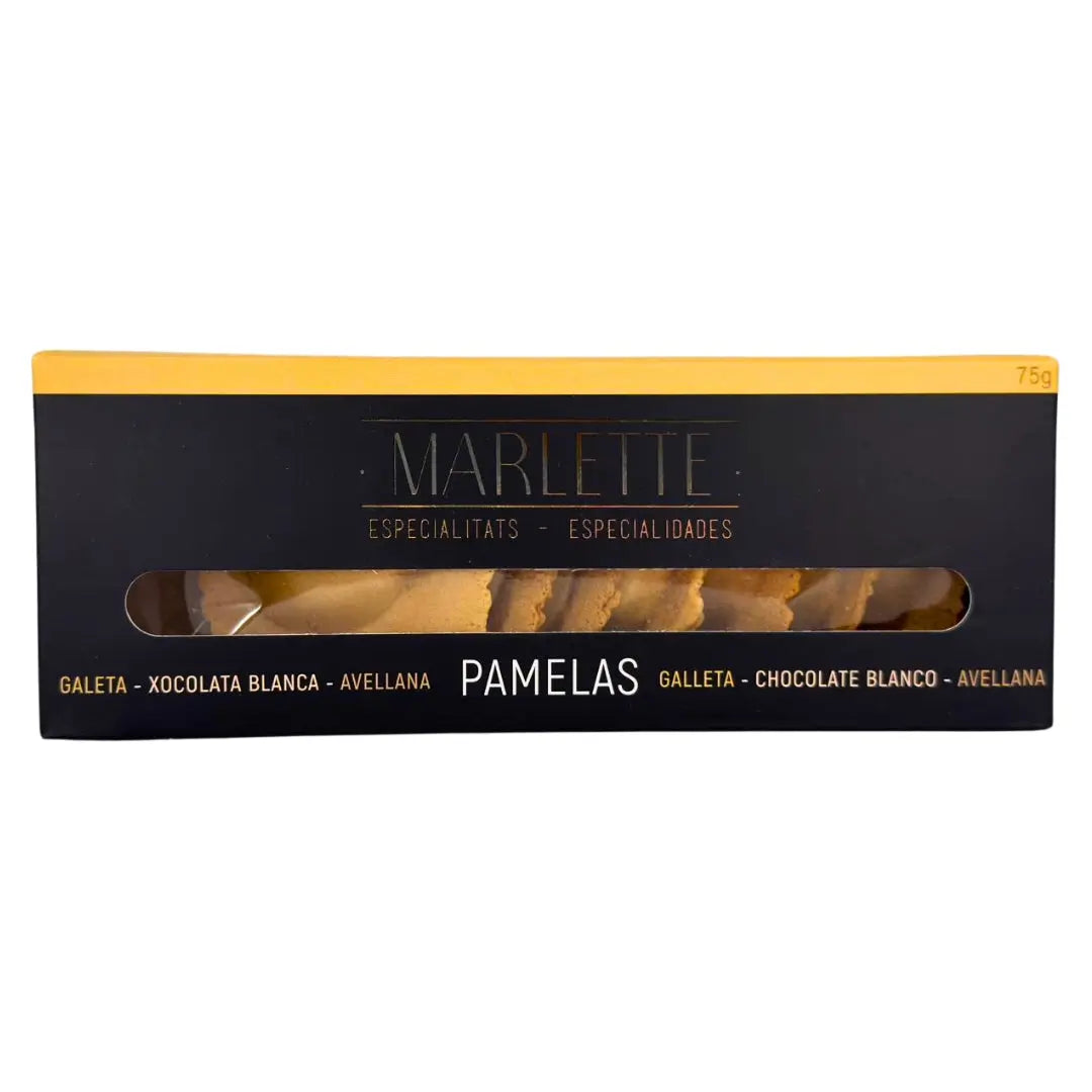 Galletas Pamelas de Chocolate Blanco y Avellanas Marlette 75 g Canals Biscuits SAU