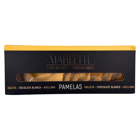 Galletas Pamelas de Chocolate Blanco y Avellanas Marlette 75 g Canals Biscuits SAU
