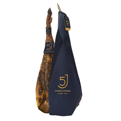 Jamón 100% Ibérico de Bellota Cinco Jotas. 8-8 1/2 kilos Pieza Entera Sánchez Romero Carvajal