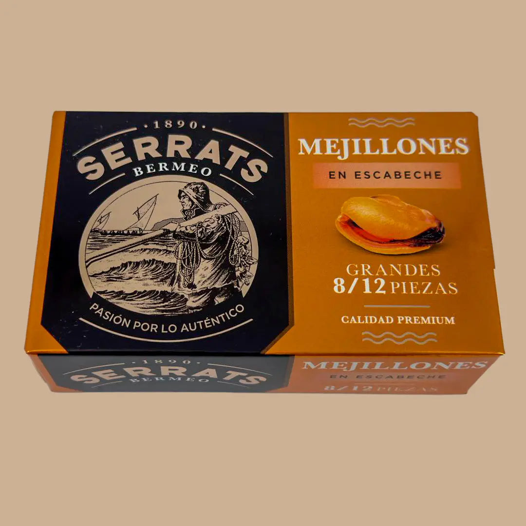 Mejillones en Escabeche Serrats 8/12 piezas 110 g Serrats