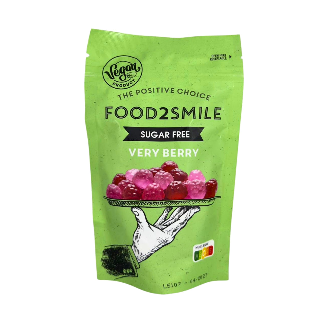 Gominolas de Frutos Rojos Sin Azúcar, Veganos y Sin Gluten. 90 g Mantequerías Bravo