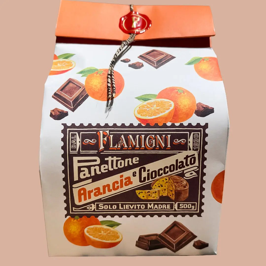Panettone con Naranja y Chocolate Flamigni 500 g Flamigni S.r.l.