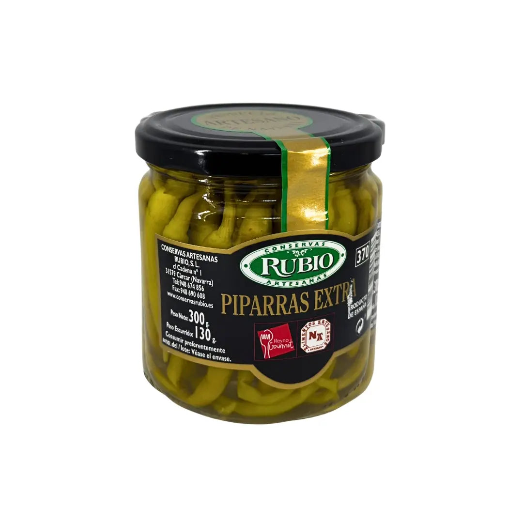 Piparras Extra Artesanas Rubio 300 g Conservas Rubio