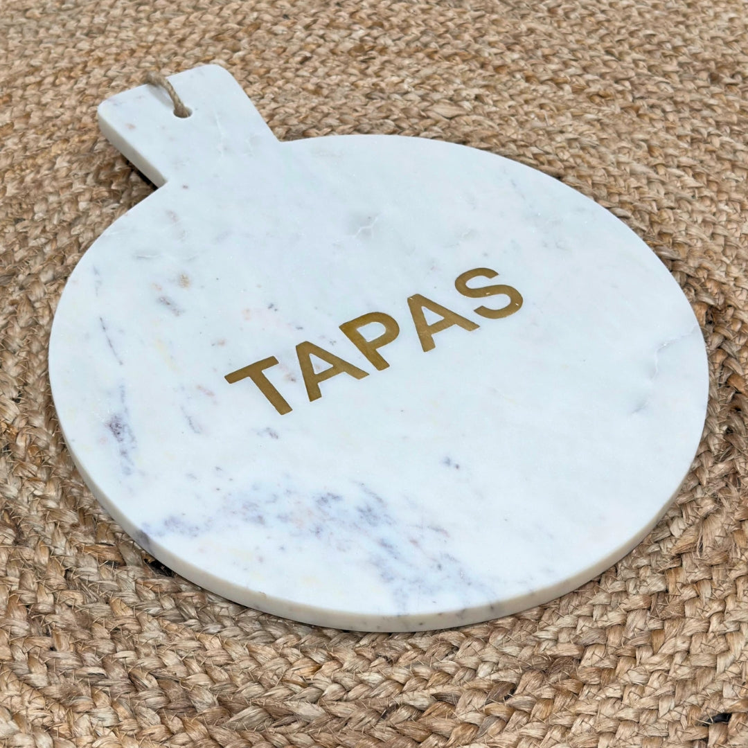 Tabla de Piedra Circular Tapas Mantequerías Bravo