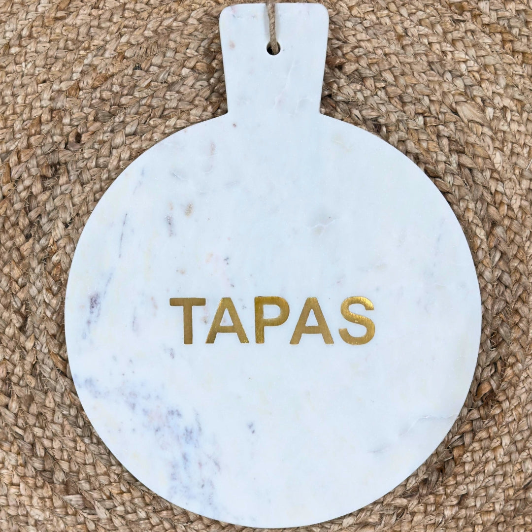 Tabla de Piedra Circular Tapas Mantequerías Bravo