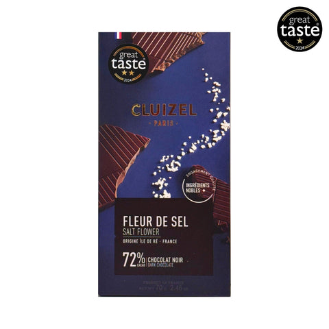 Tableta de Chocolate Oscuro 72% con Flor de Sal Cluizel Paris 70 g Michel Cluizel