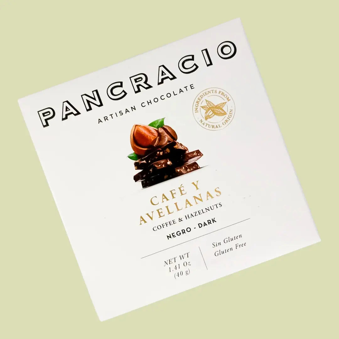 Tableta de Chocolate Oscuro con Café y Avellanas Pancracio 40 g Pancracio