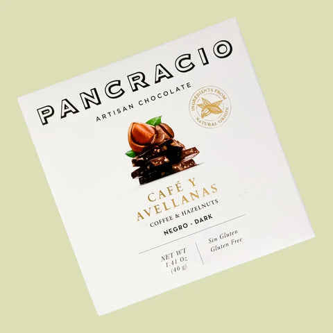 Tableta de Chocolate Oscuro con Café y Avellanas Pancracio 40 g Pancracio