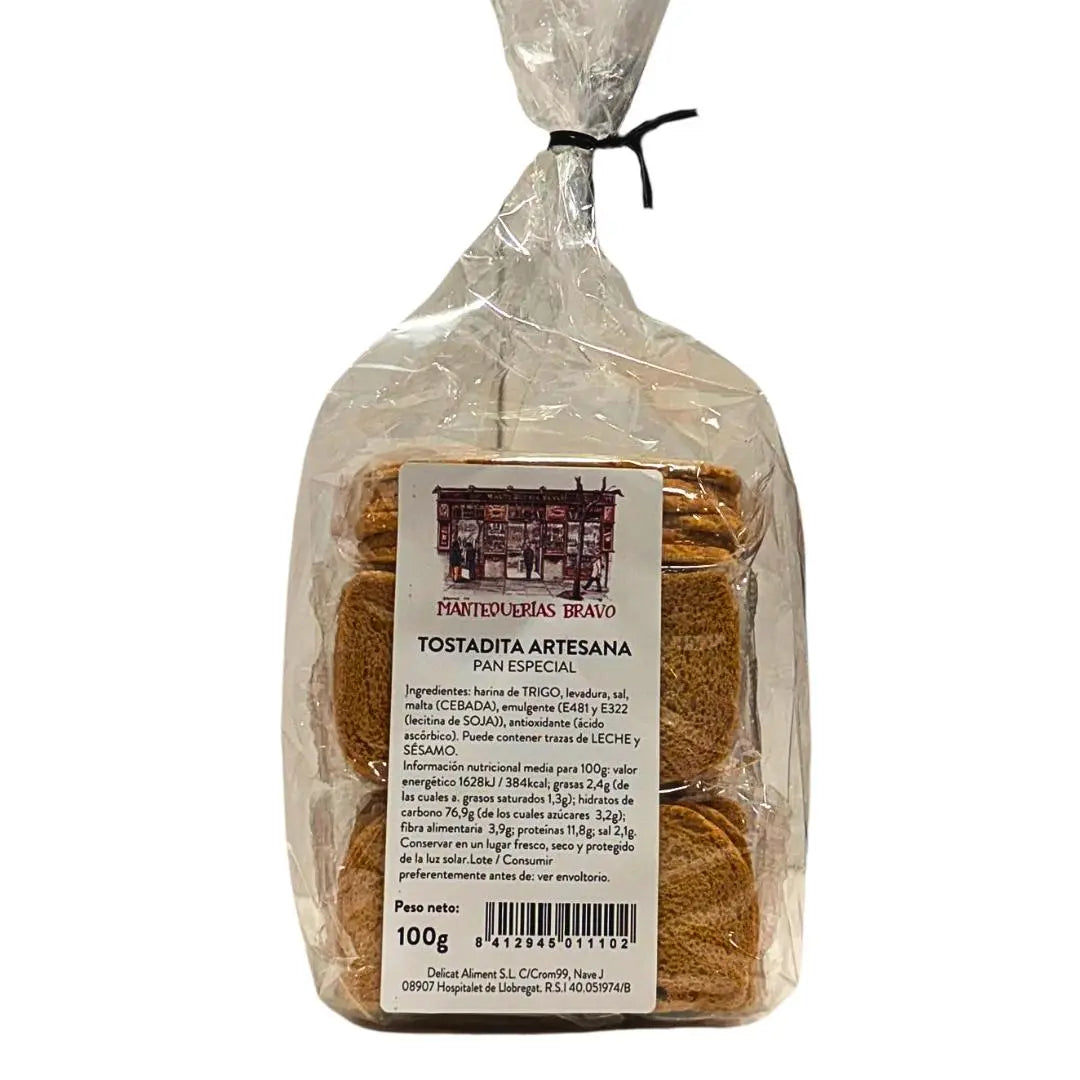 Tostadita Artesana Pan Especial Bravo 1931. 100 g Mantequerías Bravo