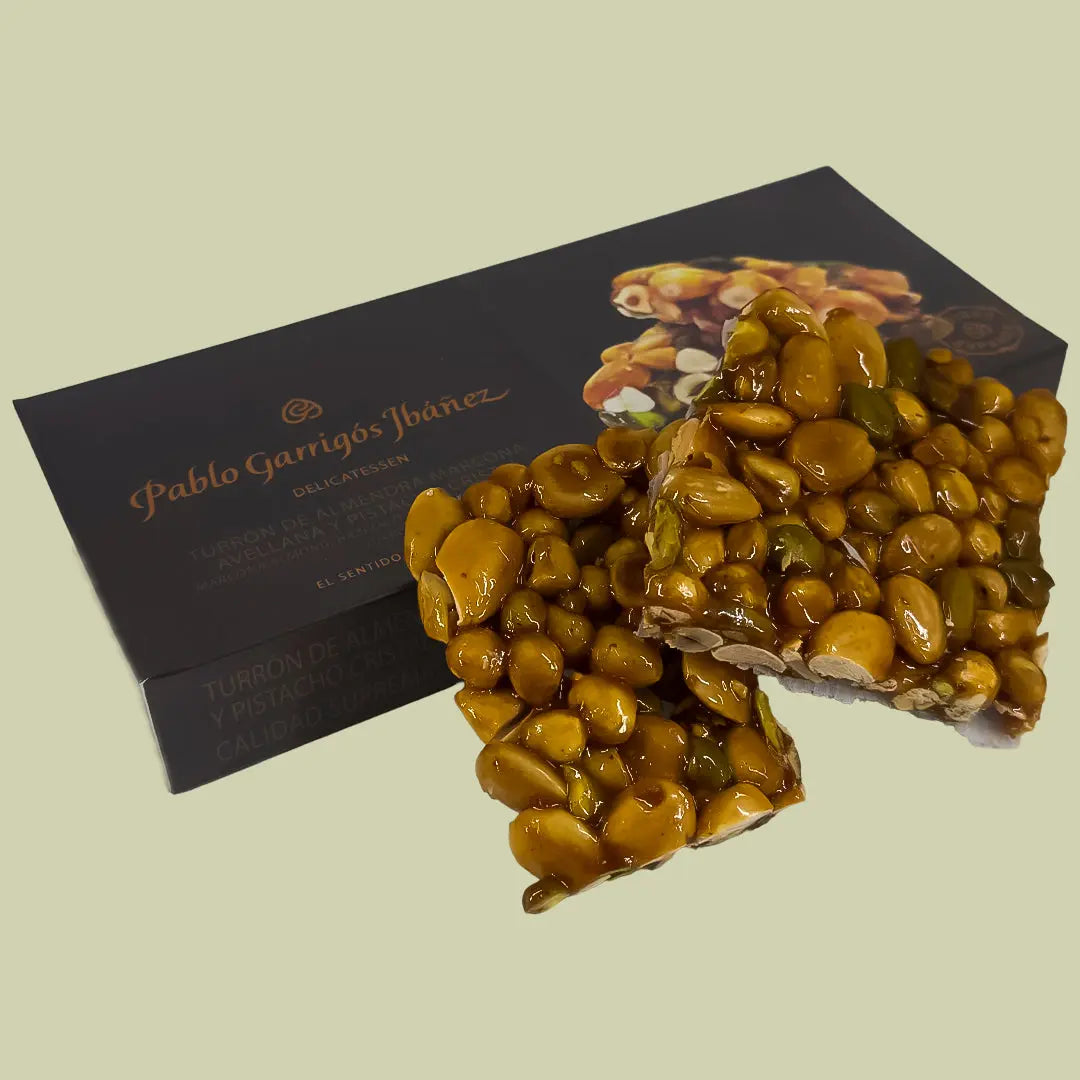 Turrón de Almendra, Avellana y Pistacho Pablo Garrigós Ibáñez 250 g Pablo Garrigós Ibañez S.L