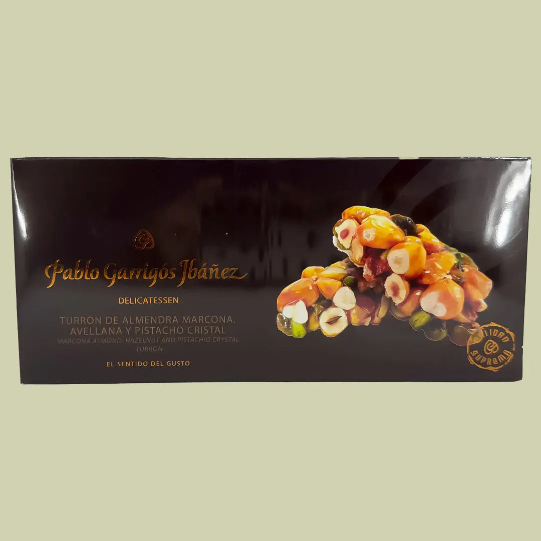 Turrón de Almendra, Avellana y Pistacho Pablo Garrigós Ibáñez 250 g Pablo Garrigós Ibañez S.L