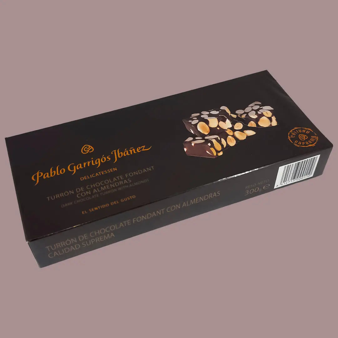 Turrón de Chocolate Fondant con Almendras Pablo Garrigós Ibáñez 300 g Pablo Garrigós Ibañez S.L