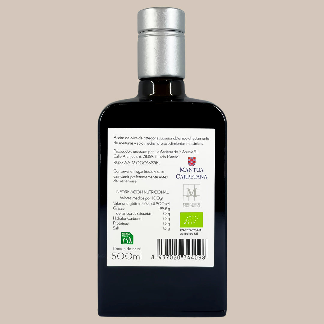 Aceite de Oliva Virgen Extra Ecológico Mantua Carpetana Cornicabra