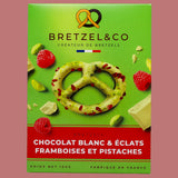 Bretzel con Chocolate Blanco, Frambuesa y Pistacho 100 g