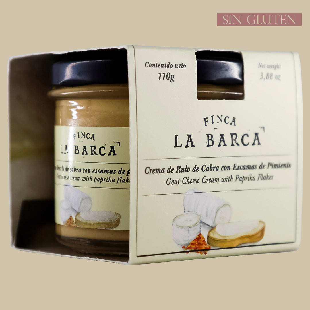 Crema de Rulo de Cabra con Escamas de Pimiento Finca La Barca