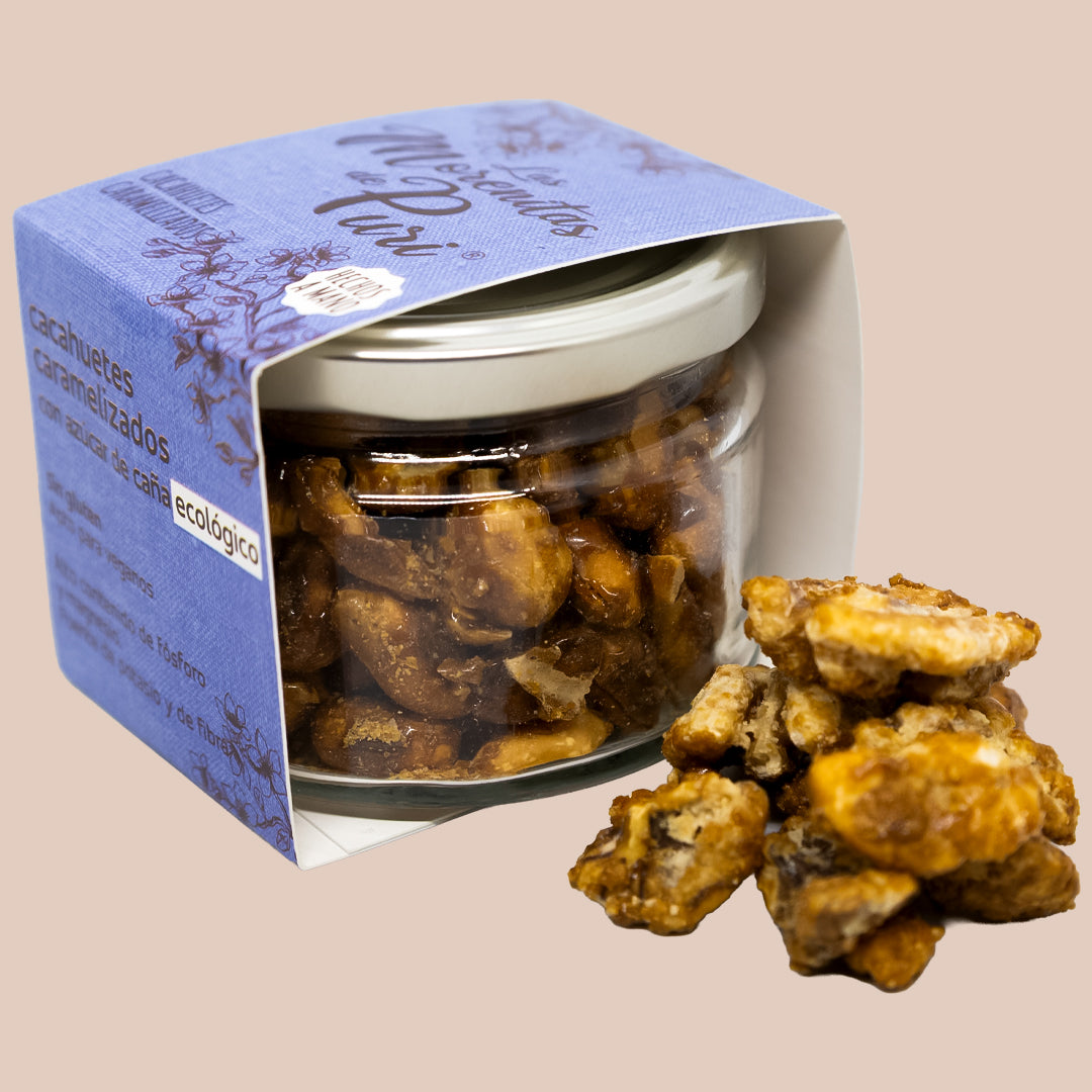 Cacahuetes Caramelizados con Azúcar de Caña  Ecológico Las Morenitas de Puri 135g