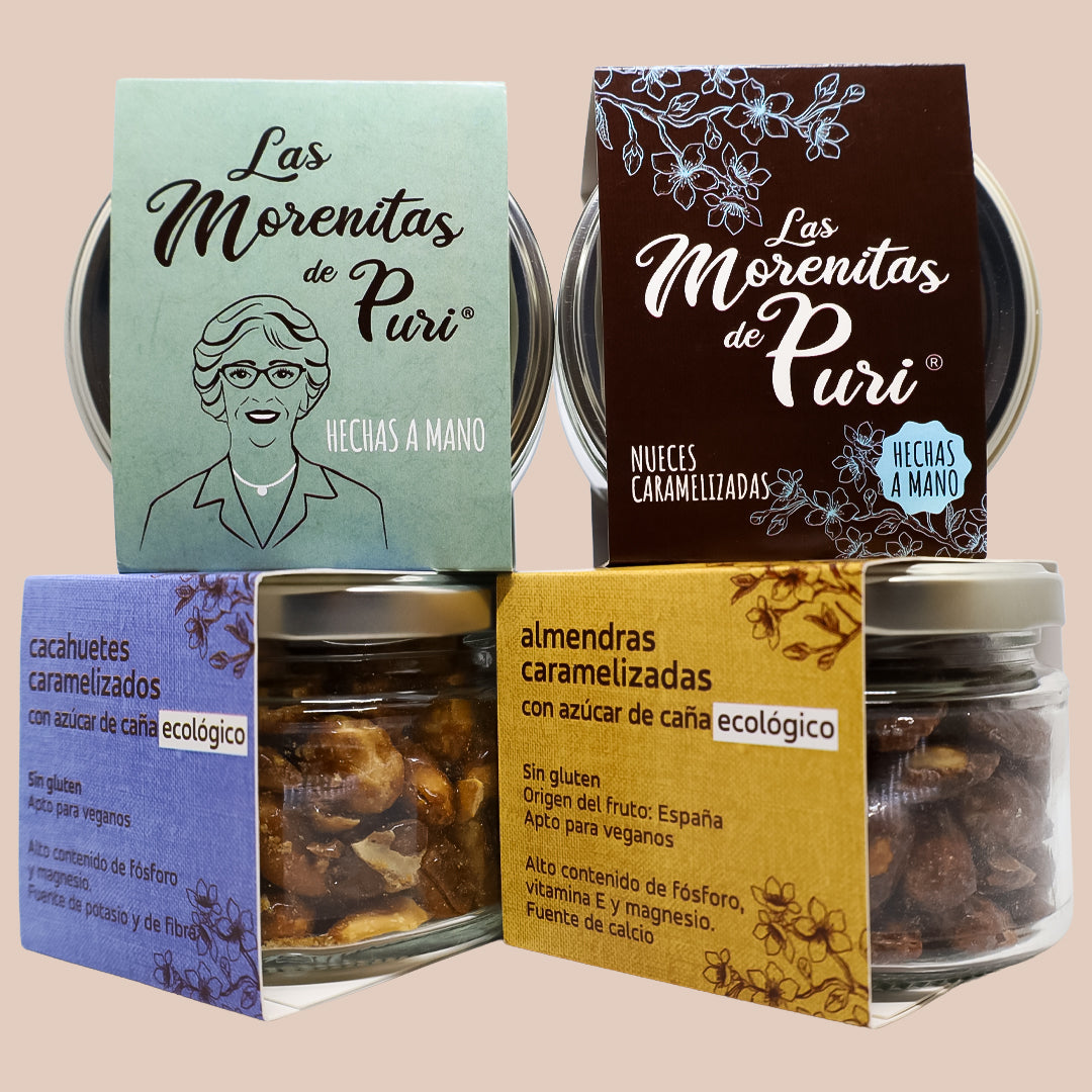 Cacahuetes Caramelizados con Azúcar de Caña  Ecológico Las Morenitas de Puri 135g