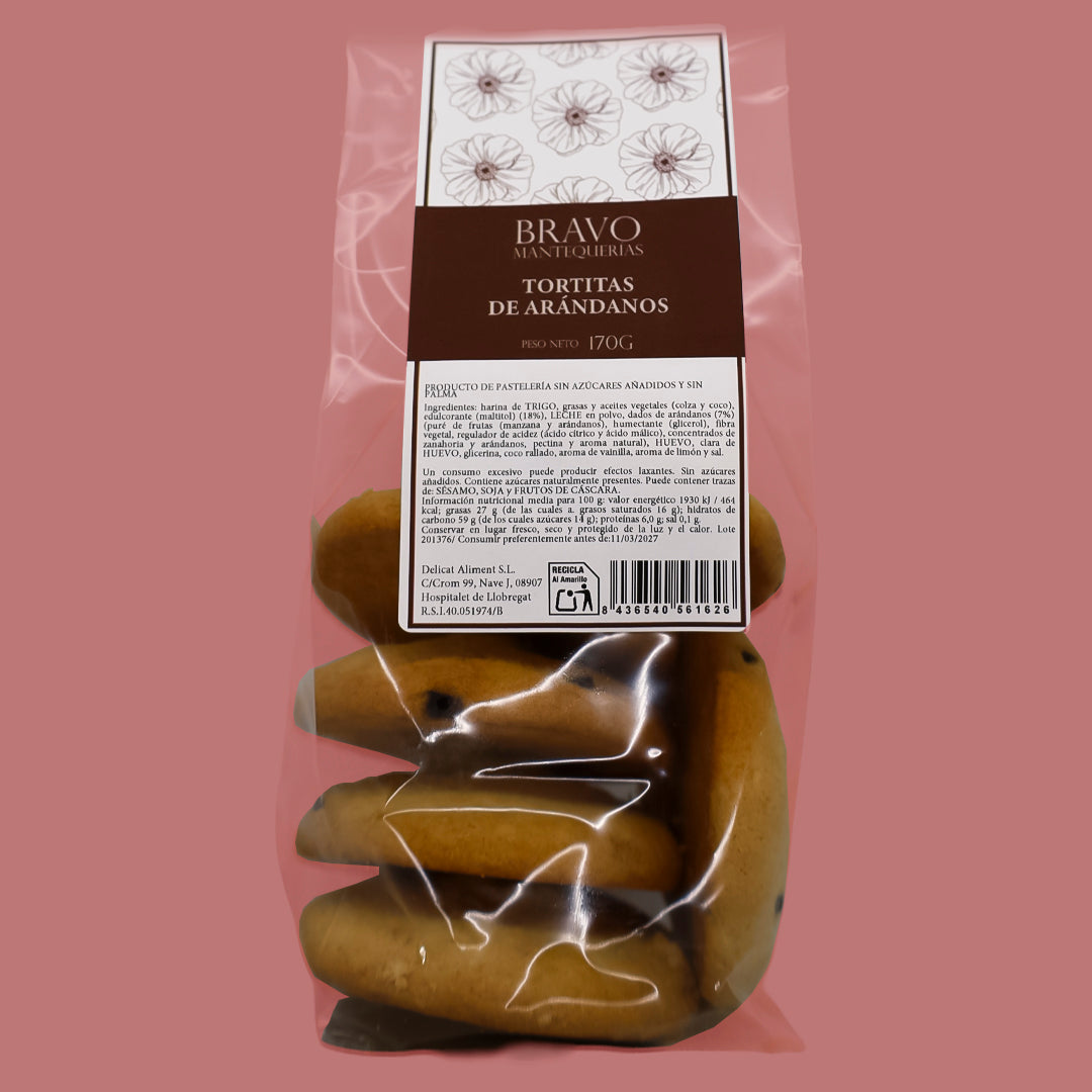 Galletas con Arándanos Sin Azúcar 170g
