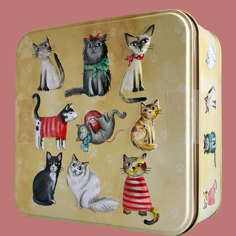Lata de Galletas de Mantequilla Surtidas Cats 160 g